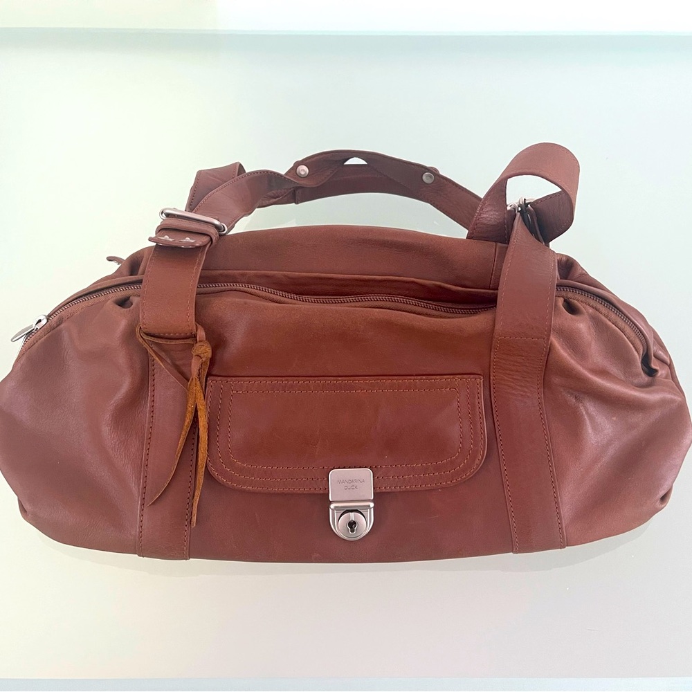 Mandarina Duck Italian leather soft bag.